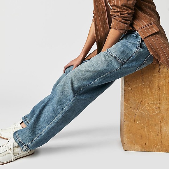 Free People Maeve Low-Slung Oversized Jeans - Picture 5 of 5